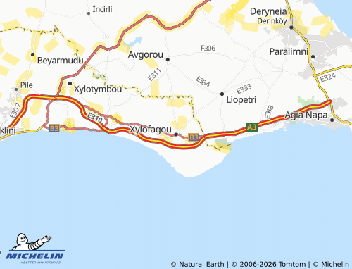 Mapa MICHELIN Xylofagou - ViaMichelin