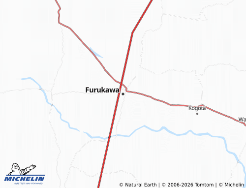 MICHELIN Furukawa map - ViaMichelin