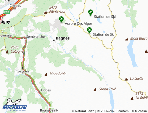 MICHELIN-Landkarte Lourtier - ViaMichelin