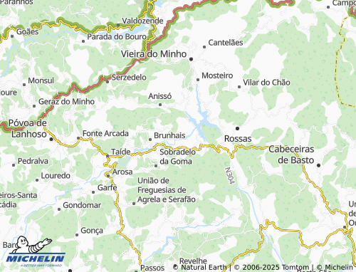 MICHELIN-Landkarte Central do Ermal - ViaMichelin