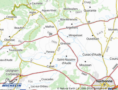 Mapa MICHELIN Ginestas - ViaMichelin