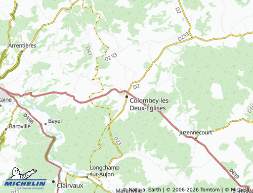 MICHELIN Colombey-les-Deux-Églises map - ViaMichelin