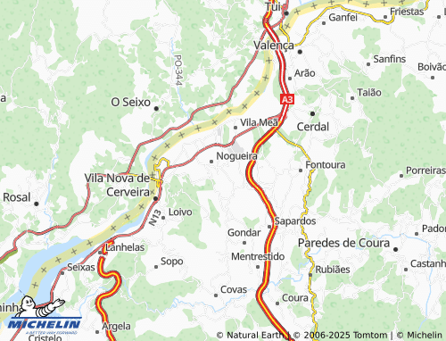 MICHELIN Outeiro de Nogueira map - ViaMichelin