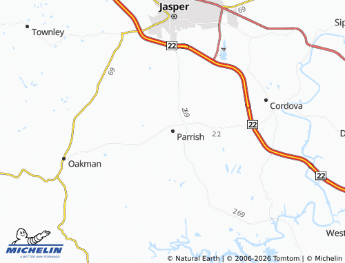 Mapa MICHELIN Parrish - ViaMichelin