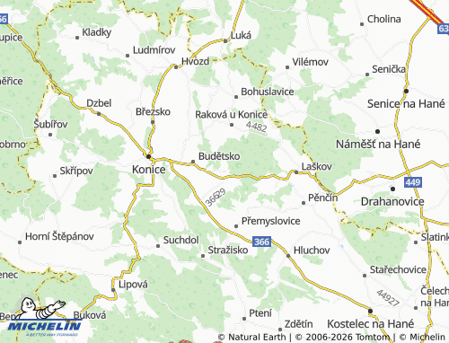 Mapa MICHELIN Slavíkov - ViaMichelin
