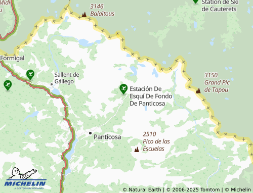 MICHELIN Baños de Panticosa map - ViaMichelin