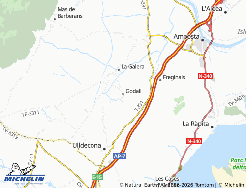 Mappa MICHELIN Godall - ViaMichelin