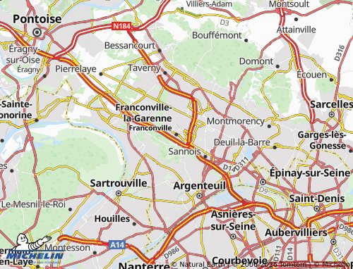 MICHELIN Franconville map - ViaMichelin