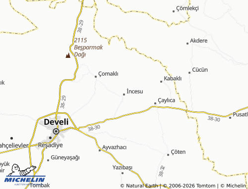 Mappa MICHELIN İncesu - ViaMichelin