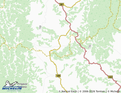 Mapa MICHELIN Oparić - ViaMichelin