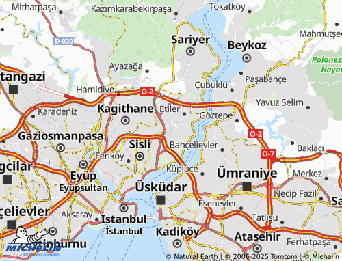 MICHELIN Nisbetiye map - ViaMichelin