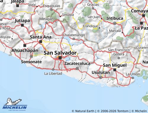 MICHELIN-Landkarte Cuscatlán - ViaMichelin