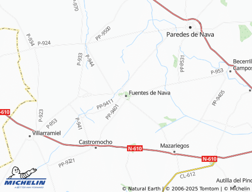 MICHELIN Fuentes de Nava map - ViaMichelin