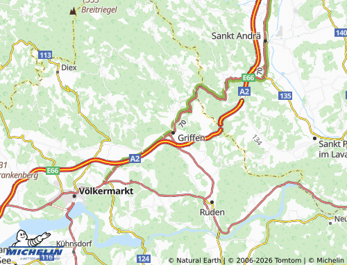 Mapa MICHELIN Griffen - ViaMichelin