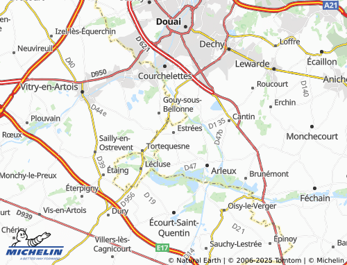 MICHELIN Estrées map - ViaMichelin