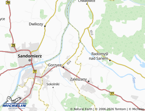 MICHELIN Pączek Gorzycki map - ViaMichelin