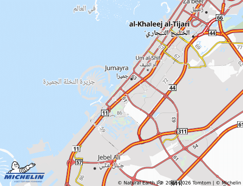 Mappa MICHELIN al-Sufouh al-Thaniyah - ViaMichelin