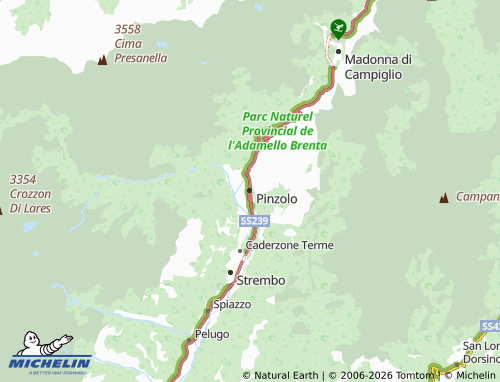 MICHELIN Pinzolo map - ViaMichelin