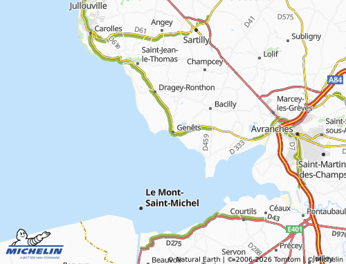 MICHELIN-Landkarte Genêts - ViaMichelin