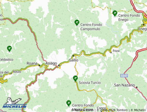 Mappa MICHELIN Gallio - ViaMichelin