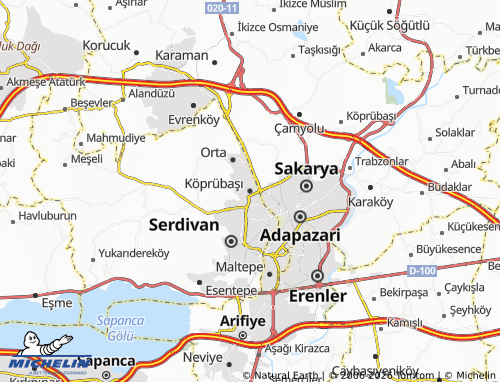 MICHELIN Köprübaşı map - ViaMichelin