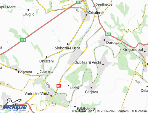 Mappa MICHELIN Coșnița - ViaMichelin