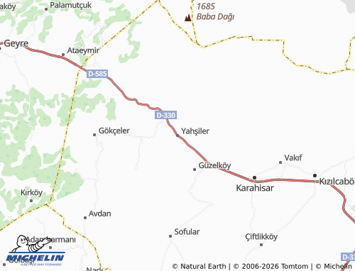 MICHELIN Yahşiler map - ViaMichelin