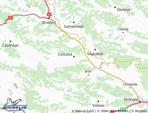 MICHELIN Corcova map - ViaMichelin