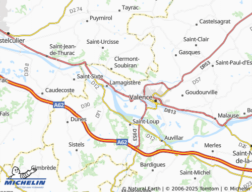 MICHELIN Golfech map - ViaMichelin