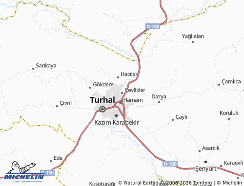 MICHELIN Çevlikler map - ViaMichelin