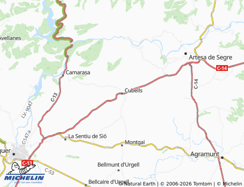 Carte MICHELIN Cubells - ViaMichelin