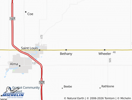 Mapa MICHELIN Bethany - ViaMichelin