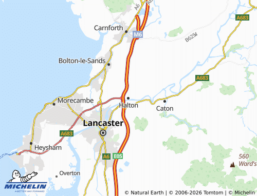 Carte MICHELIN Halton-with-Aughton - ViaMichelin