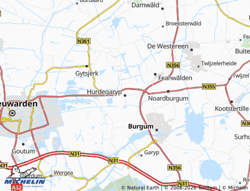 Carte MICHELIN Hurdegaryp - ViaMichelin