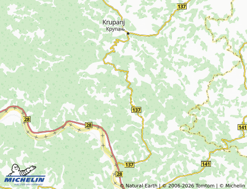 MICHELIN-Landkarte Rujevac - ViaMichelin