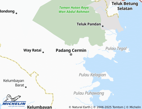 MICHELIN Padang Cermin map - ViaMichelin