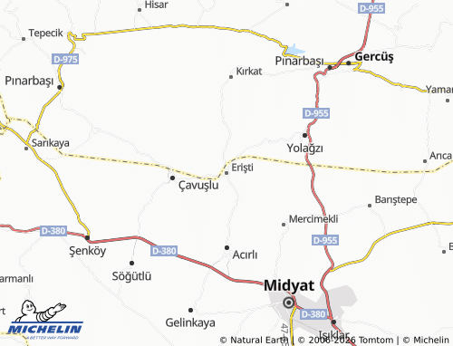 MICHELIN Erişti map - ViaMichelin