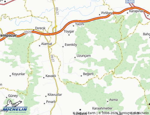 Mapa MICHELIN Uzunçam - ViaMichelin