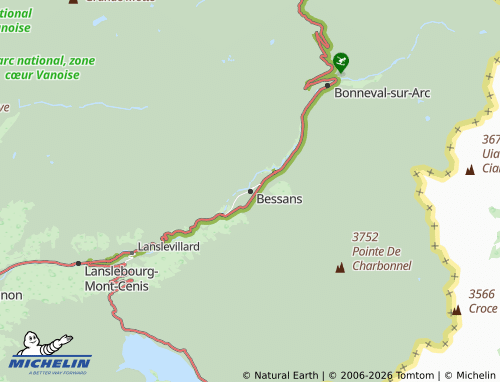 MICHELIN Bessans map - ViaMichelin