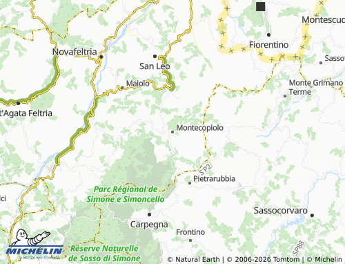 Mappa MICHELIN Montecopiolo - ViaMichelin