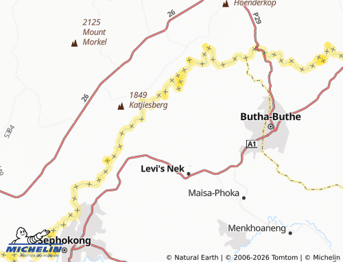 MICHELIN Ha Lelingoane map - ViaMichelin