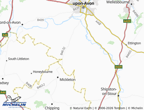 Carte MICHELIN Lower Quinton - ViaMichelin
