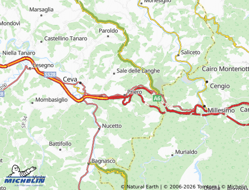 Mapa MICHELIN Priero - ViaMichelin