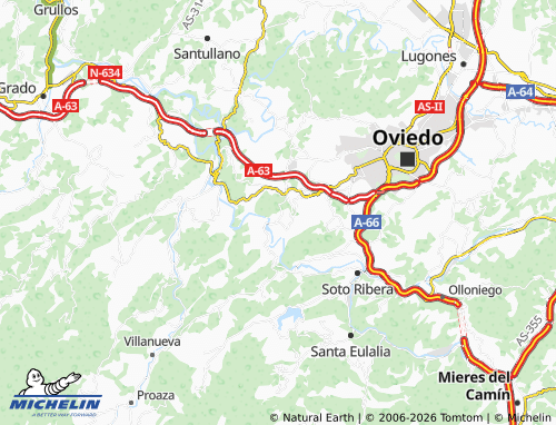 MICHELIN-Landkarte Priorio - ViaMichelin