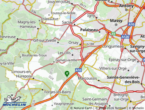 MICHELIN Les Ulis map - ViaMichelin