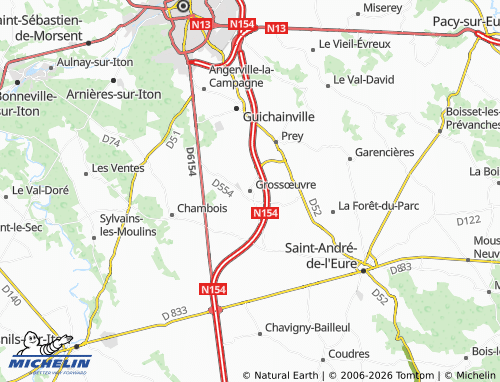 MICHELIN Grossœuvre map - ViaMichelin