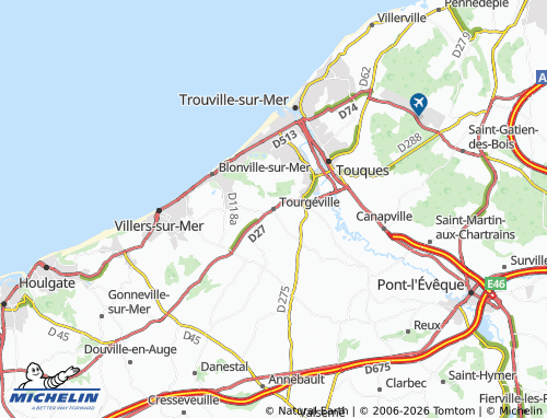 MICHELIN Tourgéville map - ViaMichelin