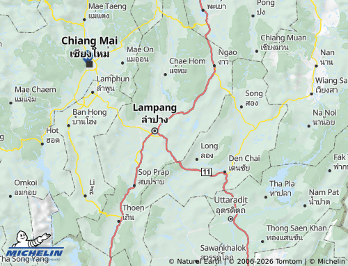 Mapa MICHELIN Amphoe Mae Mo - ViaMichelin