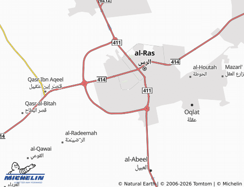 MICHELIN-Landkarte al-Hamra' - ViaMichelin