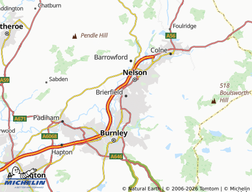 Carte MICHELIN Brierfield - ViaMichelin
